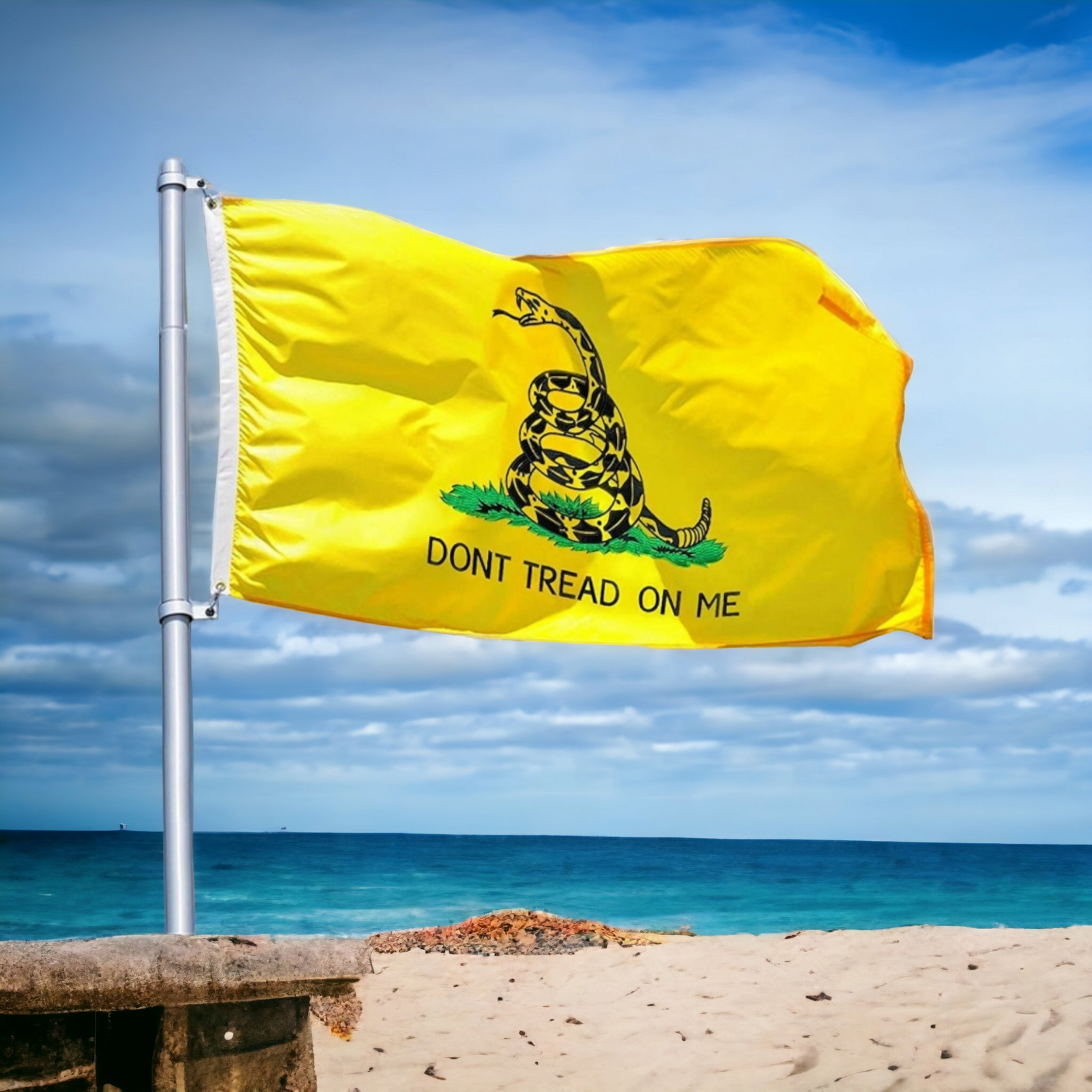 Don't Tread On Me Gadsden Flag (Yellow)
