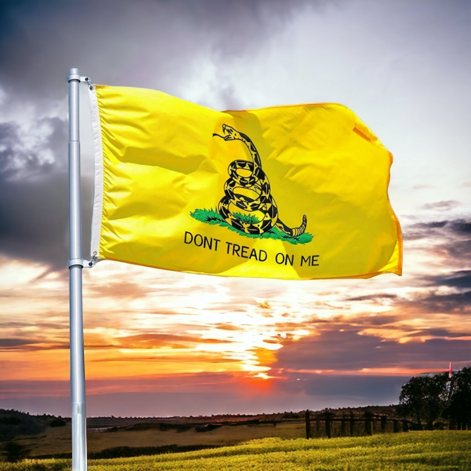 Don't Tread On Me Gadsden Flag (Yellow)